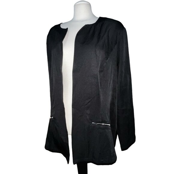 BloomChic Open Front Pocket Long Sleeve Career Blazer Sz 26 (4XL) Womens Plus Bl - Picture 2 of 10
